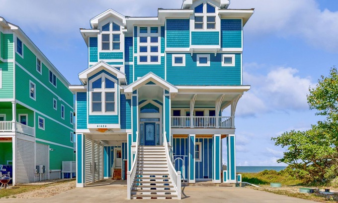 Avon House | Waterfront home with amazing sound view, private pool, hot tub, & game room