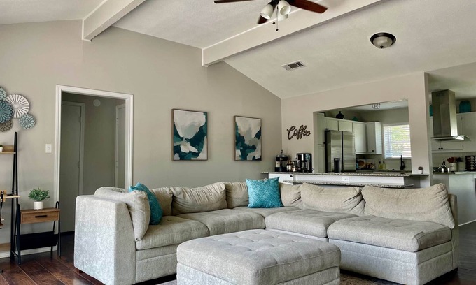 Granbury House | Waterfront home with fire pit, gameroom, and dock