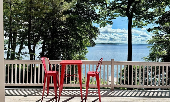 Sebago House | Waterfront Property with Hot Tub, Sauna & Stunning Views!