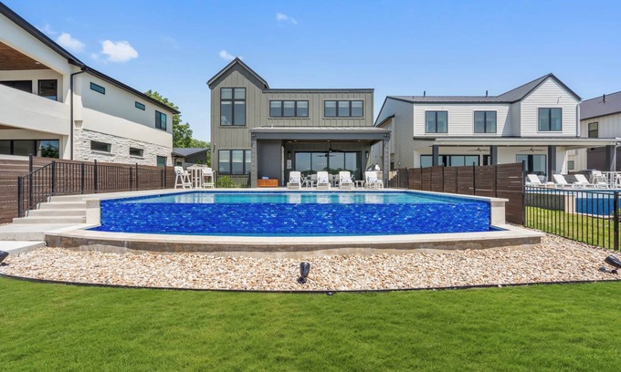 Kingsland House | Waterhouse at LBJ Residence III, 6 King Bedrooms, Pool/Spa, Boat/PWC Lift, Slide