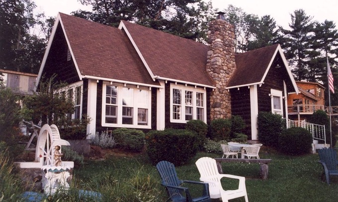 Lake George House | West-facing Lake Front Home on Lake George NY. Private Dock, Afternoon Sun.