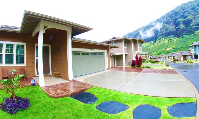 Makaha Valley House | Westside Hawaiian Sanctuary- New Home inside gated community.