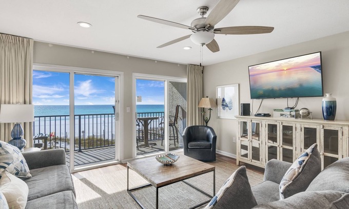 Miramar Beach Condo | Windancer 211. Gulf Front, Free Beach Service, Emerald Waters, Pool, Grill.
