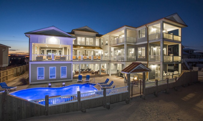 Sandbridge House | Wonderful beachfront home w/private indoor & outdoor pools, WiFi, AC, deck