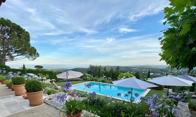 Vence Villa | Wonderful Luxurious 5 Star Villa with stunning Sea View , air conditioning.