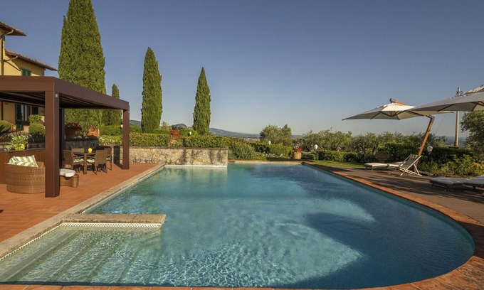 Massa e Cozzile Villa | Wonderful private villa with sauna, hot tub, A/C, WIFI, private pool, TV, patio and panoramic view