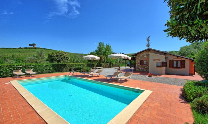 Bibbona Villa | Wonderful private villa for 6 guests with WIFI, A/C, private pool, TV and panoramic view