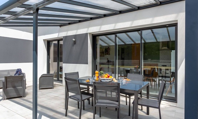 Locquirec House | Wonderful private villa for 4 people with hot tub, WIFI, TV, terrace and pets allowed