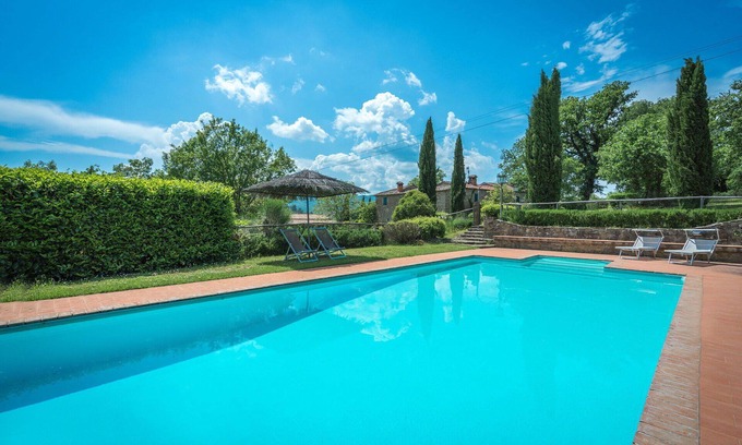 Bucine Villa | Wonderful private villa with private pool, WIFI, patio, pets allowed, panoramic view and parking