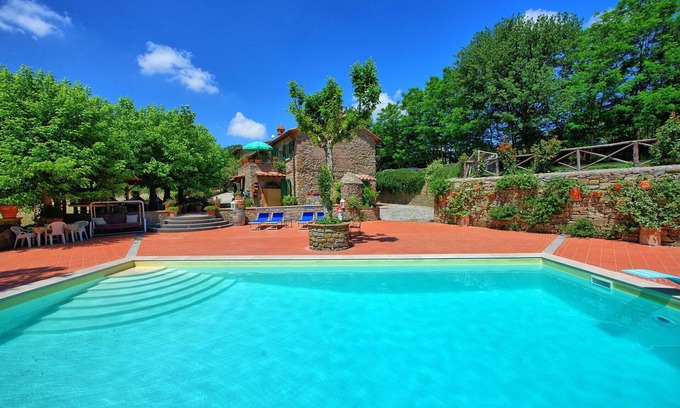 San Pietro a Cegliolo Villa | Wonderful private villa with private pool, A/C, WIFI, TV and panoramic view, close to Cortona