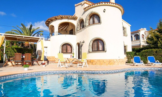 Calpe Villa | Wonderful private villa for 6 people with WIFI, private pool, TV, patio and panoramic view