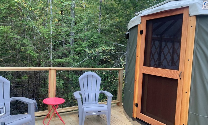 Hinsdale RV Rental | Yurt Oasis in the woods of Hinsdale, NH