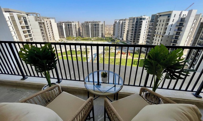 Sheikh Zayed City Apartment | ZED Park Skyline 3BR w/Huge Terrace & City View