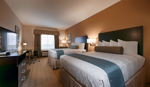 Standard Room, 2 Queen Beds, Non Smoking, Refrigerator & Microwave