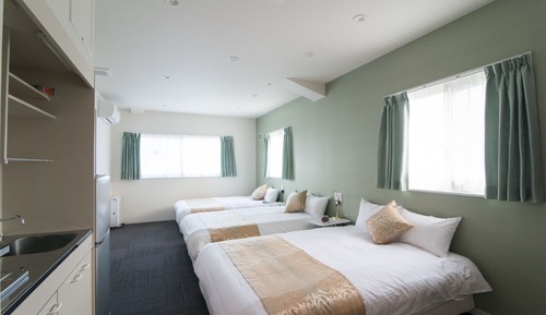 Deluxe Triple Room with Private Open-air Bath, Mount Yufu View