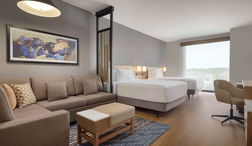 Room, Roll-in Shower (Accessible,2 Queen Beds with Sofa bed)