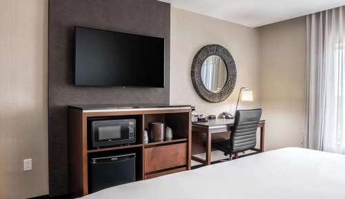 Deluxe Room, 1 King Bed, Hearing Accessible, Refrigerator & Microwave