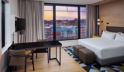 Room, 1 King Bed with Sofa bed, Balcony, City View (Corner)