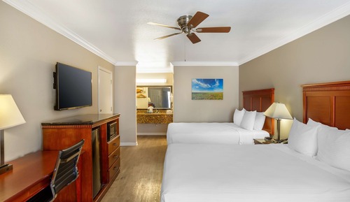 Standard Room, 2 Queen Beds, Non Smoking, Refrigerator & Microwave