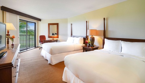 Room, 2 Double Beds, Partial Ocean View