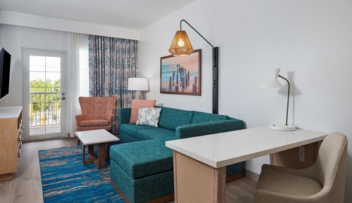 Suite, 1 King Bed, Balcony, Pool View