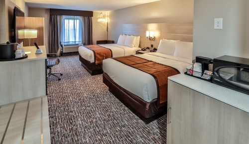 Standard Room, 2 Queen Beds, Non Smoking, Refrigerator & Microwave