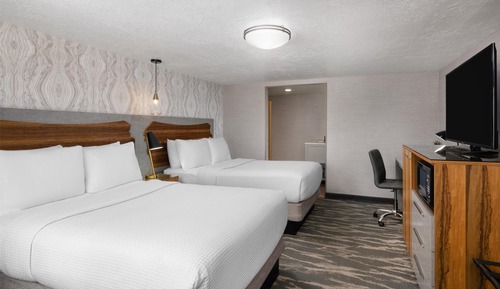 Standard Room, 2 Double Beds, Non Smoking, Refrigerator & Microwave