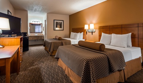 Standard Room, 2 Queen Beds, Non Smoking, Refrigerator & Microwave