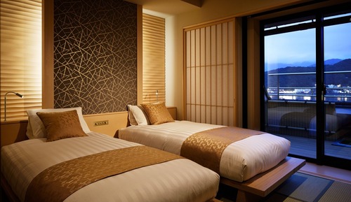 Japanese Western Style Deluxe Room with Open Air Bath, Lake View