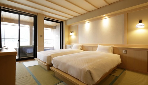 Japanese Style Room with Twin Bed, Kawaguchi lake view
