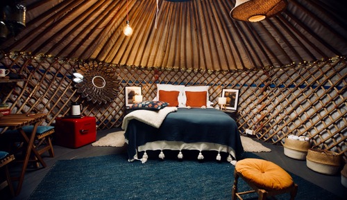 Deluxe Double Room, Shared Bathroom (Mongolian Yurt)