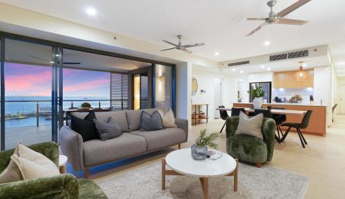 Three-Bedroom Apartment with Harbor View