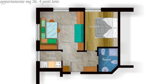 One-Bedroom Apartment with Mountain View (4 Adults) 