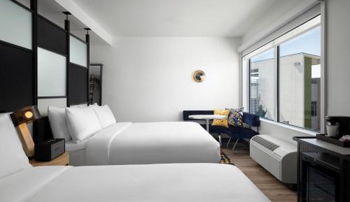 Queen Room with Two Queen Beds, Mobility and Hearing Accessible Transfer Shower