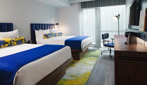 Standard Queen Room with Two Queen Beds and Mobility Accessible Roll-In Shower