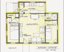 Seaside Cabin | Historic Birdie's Cottage. One block from beach.