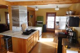 Charlotte Apartment | Mt. Philo Inn: Eclectic kitchen, lake views, park