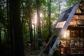 Sherburne House | Outside Inn a Rustic Upcycled A-Frame