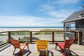 Manzanita House | Stones Throw - Oceanfront with hot tub, beach is just steps away!
