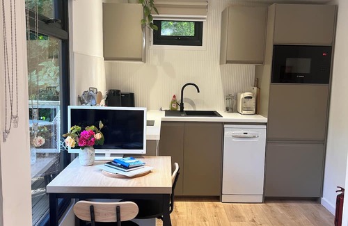 Gweek Cabin | The Mill Lodge luxury and cosy in a tranquil garden setting.