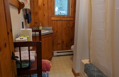 Embden Cabin | Embden Camp right on the lake w/ private porch & fire pit