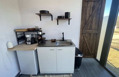 Trimble Cabin | WYLD Durango Glass Cave Hot Springs King One Bedroom Kitchenette, Plush Robes
