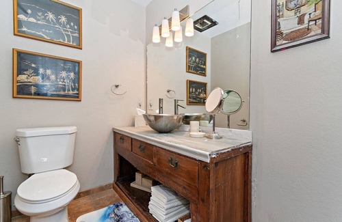 Racquet Club South House | Cozy Comfy Haven with Sparkling Pool & Hot Tub