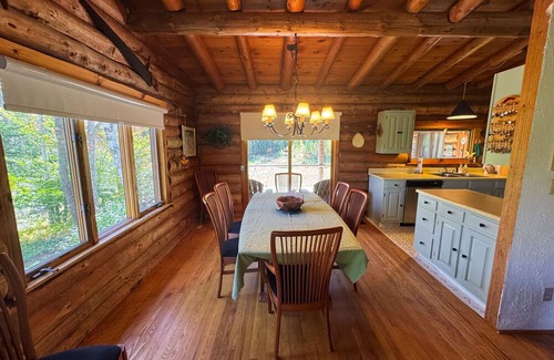 Weston Cabin | Cozy log cabin w/ wood-burning fireplace, balcony, close to recreation, pond