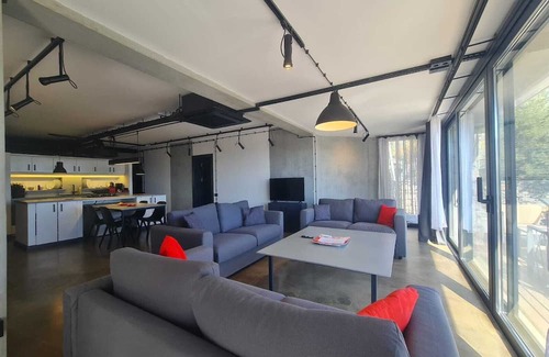 Bodrum City Center Apartment | Full Castle view. 3 bedroom 3 bathroom 70sqm terrace Brutalist Conceptional flat