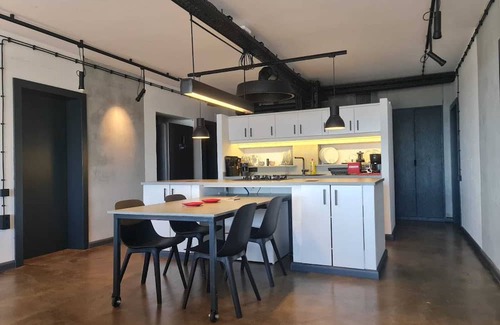 Bodrum City Center Apartment | Full Castle view. 3 bedroom 3 bathroom 70sqm terrace Brutalist Conceptional flat