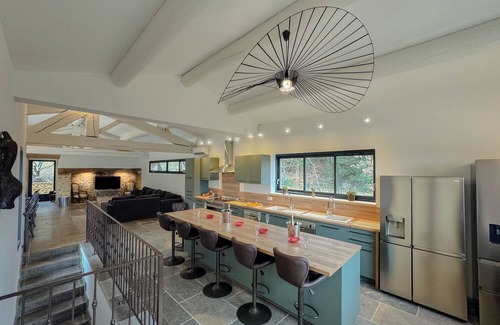 Saint-Romain-en-Viennois House | MAS 5* SPA SAINT QUENIN-26PEOPLE-AIR-CONDITIONING-HEATED POOL-JACUZZI-SAUNA
