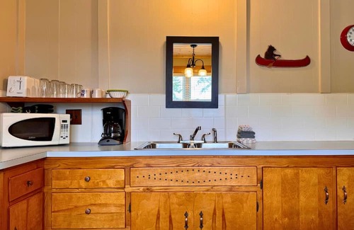 Trout Lake Cabin | Updated Rustic Cabin #5 at Twin Cedars on Frenchman Lake in Trout Lake, MI