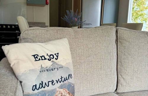 Cross Inn House | Welcoming family caravan on large pitch near beautiful New Quay in West Wales