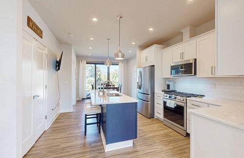 Lake George House | Beautiful dog-friendly home with balcony and gas fireplace - near beach